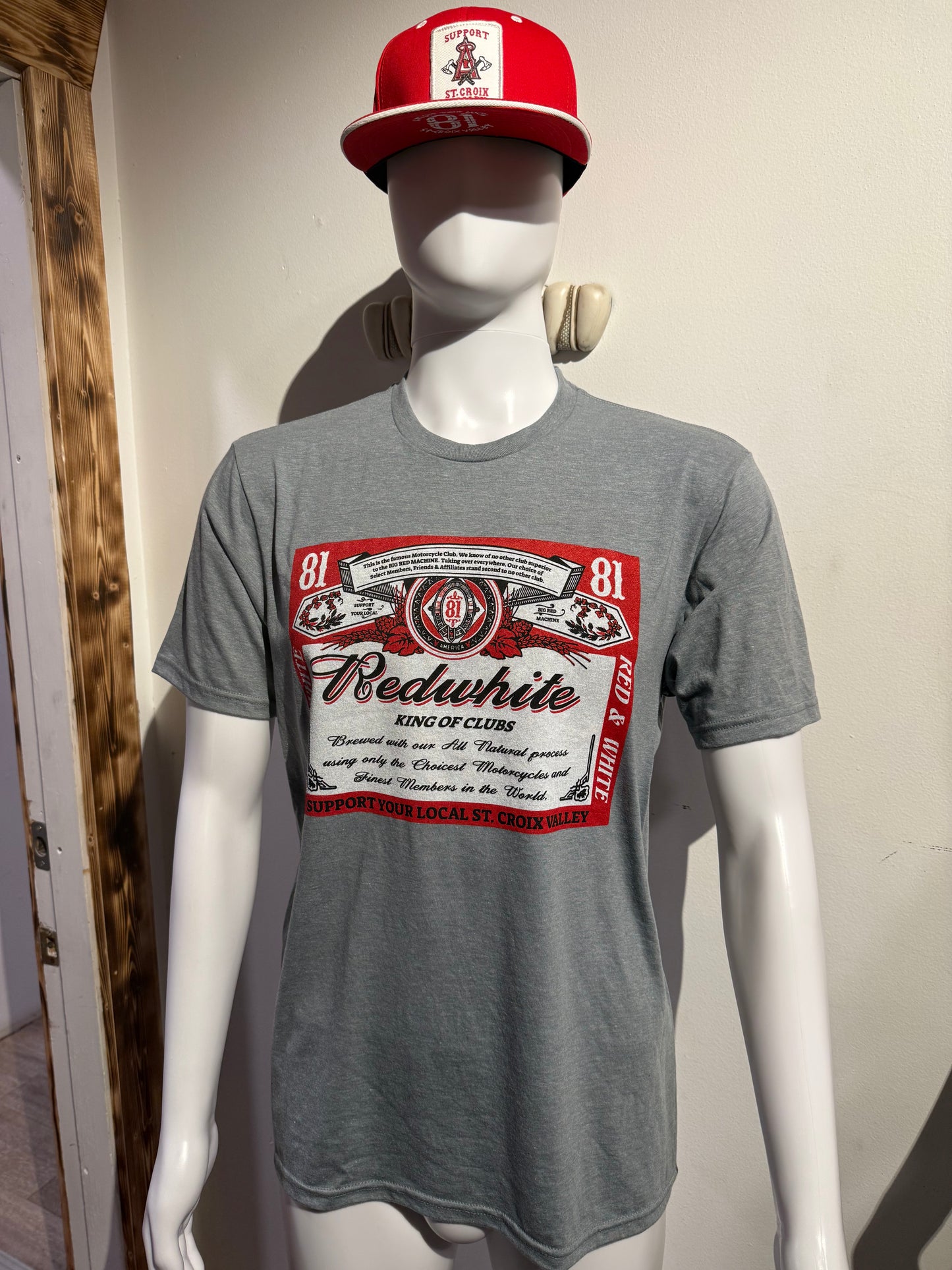 # 1 Support 81 gray T shirt